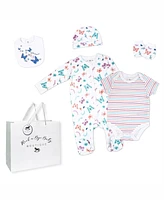 Rock-a-Bye Baby Boutique Girls Butterflies Layette, 6 Piece Set