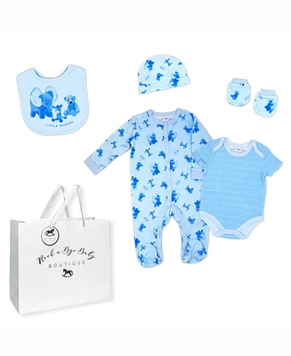 Rock-a-Bye Baby Boutique Boys Little Friends Layette, 6 Piece Set