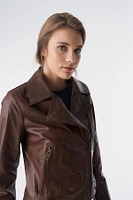 Furniq Uk Women's Classic Biker Jacket