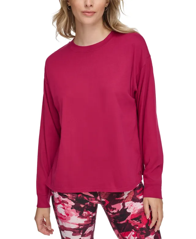 Mall Logo Jeans Women\'s Monogram Calvin Klein Long-Sleeve Hawthorn T-Shirt |