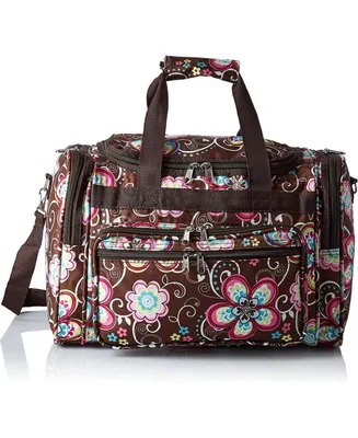 World Traveler Floral 16-Inch Gym Bag Duffle