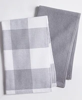 Jackson Plaid Waffle Weave Kitchen Towel, Set of 4