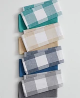 Jackson Plaid Waffle Weave Kitchen Towel, Set of 4