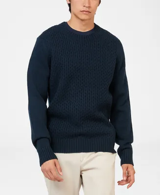 Ben Sherman Men's Aran Textured Crew Sweater