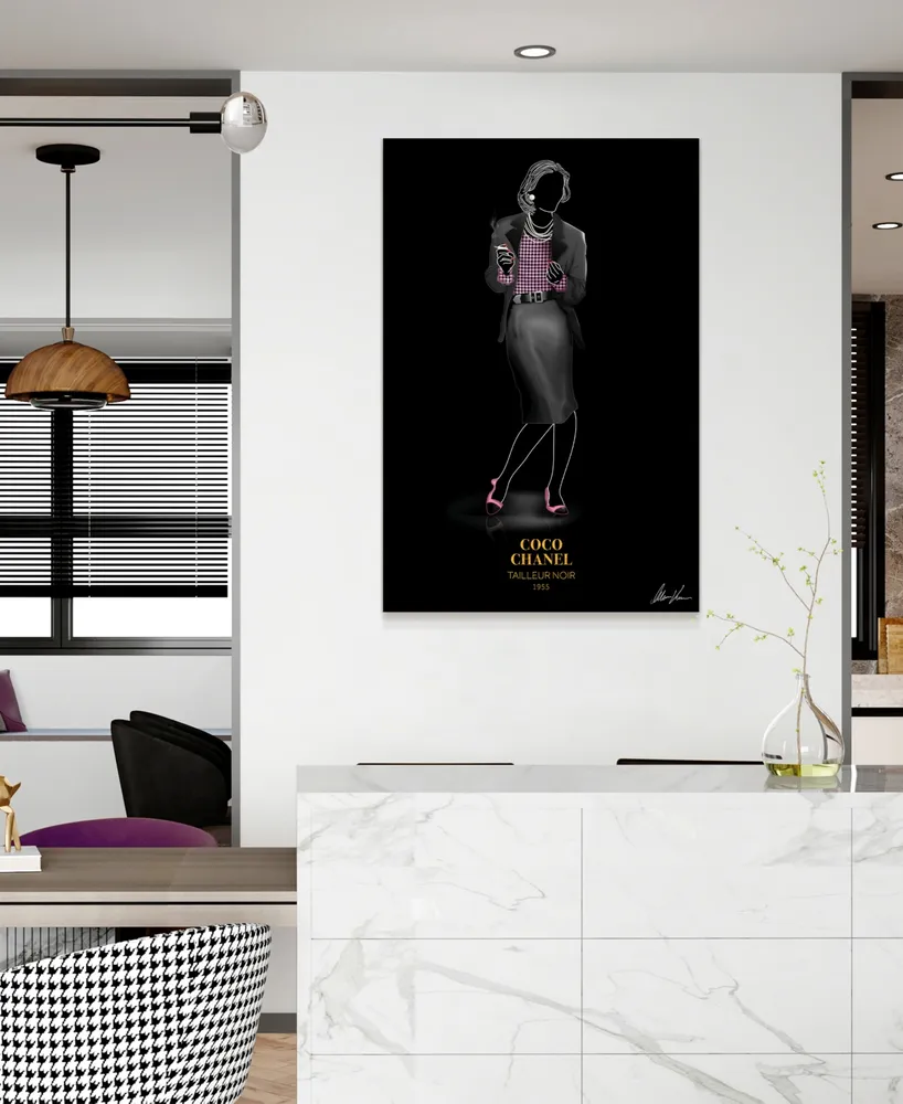 Empire Art Direct "Fashion Suit Look" Frameless Free Floating Reverse Printed Tempered Glass Wall Art, 48" x 32" x 0.2"