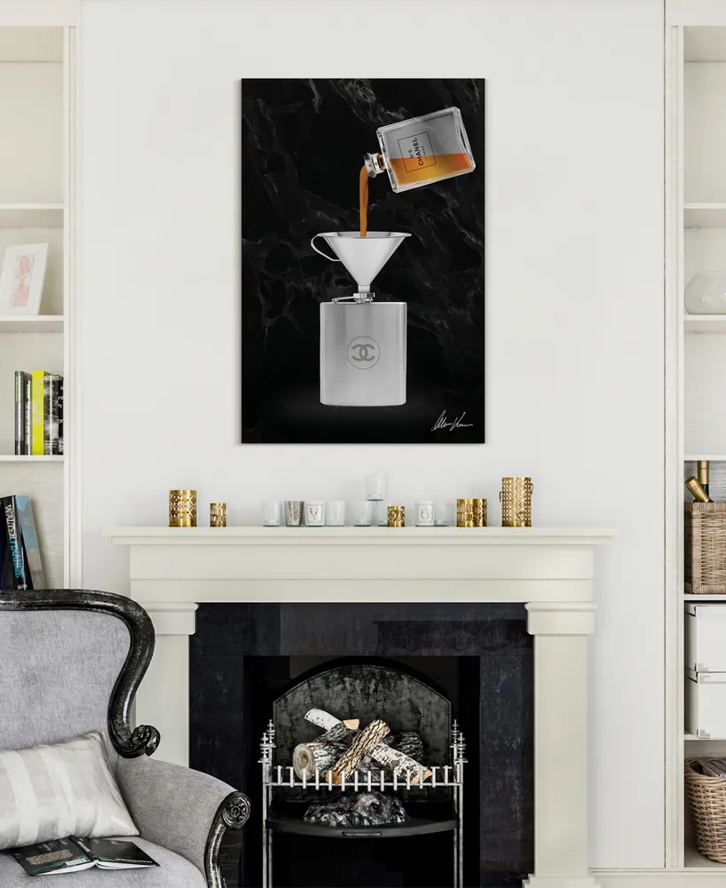 Empire Art Direct "Coco Lavish Libations" Frameless Free Floating Tempered Glass Panel Graphic Wall Art, 24" x 36" x 0.2"