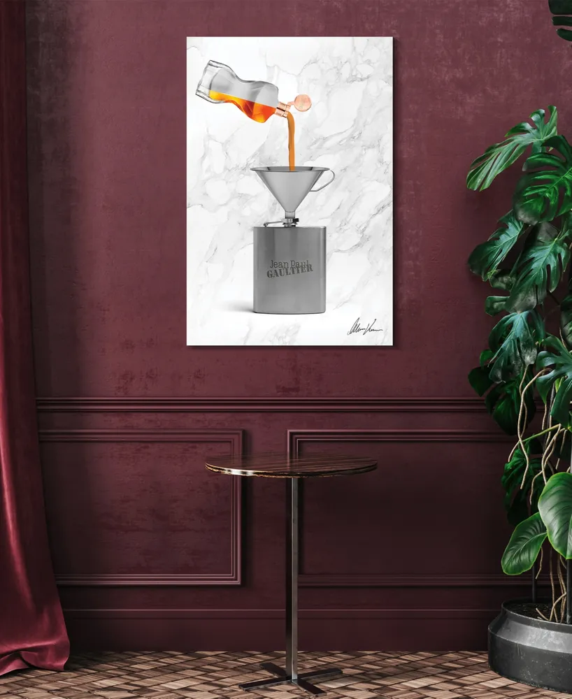 Empire Art Direct "Gaultier Liquid" Frameless Free Floating Tempered Glass Panel Graphic Wall Art, 24" x 36" x 0.2"