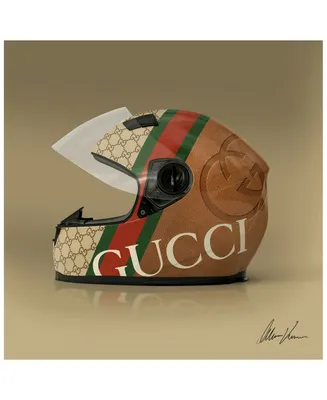 Empire Art Direct "Gucci Fabulous Helmet" Frameless Free Floating Tempered Glass Panel Graphic Wall Art, 24" x 24" x 0.2" - Multi