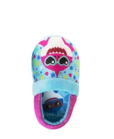 Baby Shark Toddler Girls Cool and Friendly Dual Sizes House Slippers
