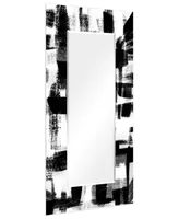 Empire Art Direct "Jam Session Ii" Rectangular Beveled Mirror on Free Floating Printed Tempered Art Glass, 72" x 36" x 0.4"