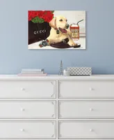 Empire Art Direct "Yellow Lab" Unframed Free Floating Tempered Glass Panel Graphic Dog Wall Art Print 16 In. X 24 In., 16" x 24" x 0.2" - Multi