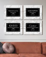 Empire Art Direct "Prestige Brand "Frameless Free Floating Reverse Printed Tempered Glass Wall Art Set of 4, 18" x 24" x 0.2" Each