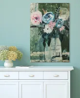 Empire Art Direct "Modern Floral Circle" Fine Giclee Printed Directly on Hand Finished Ash Wood Wall Art, 36" x 24" x 1.5" - Multi