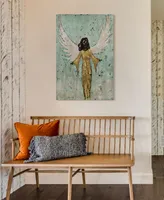 Empire Art Direct "EArthly angel Ii" Fine Giclee Printed Directly on Hand Finished Ash Wood Wall Art, 36" x 24" x 1.5"