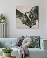 Empire Art Direct "Horse Love Portrait" Fine Giclee Printed Directly on Hand Finished Ash Wood Wall Art, 32" x 32" x 1.5"