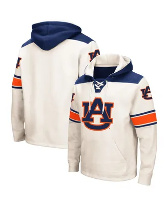 Men's Colosseum Cream Auburn Tigers 2.0 Lace-Up Hoodie