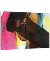 Empire Art Direct "Carnival Crossing Abstract I" Frameless Free Floating Reverse Printed Tempered Glass Wall Art, 48" x 32" x 0.2" - Multi