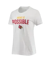 Women's adidas White Louisville Cardinals More Is Possible T-shirt