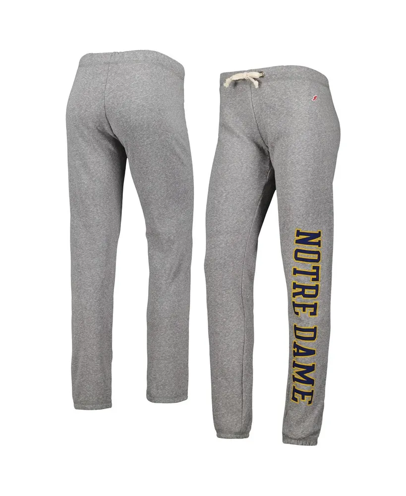 Women's League Collegiate Wear Heather Gray Notre Dame Fighting Irish Victory Springs Tri-Blend Jogger Pants