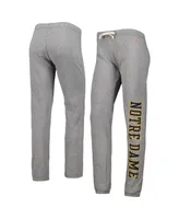 Women's League Collegiate Wear Heather Gray Notre Dame Fighting Irish Victory Springs Tri-Blend Jogger Pants