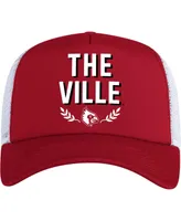 Men's adidas Red Louisville Cardinals Phrase Foam Front Trucker Adjustable Hat