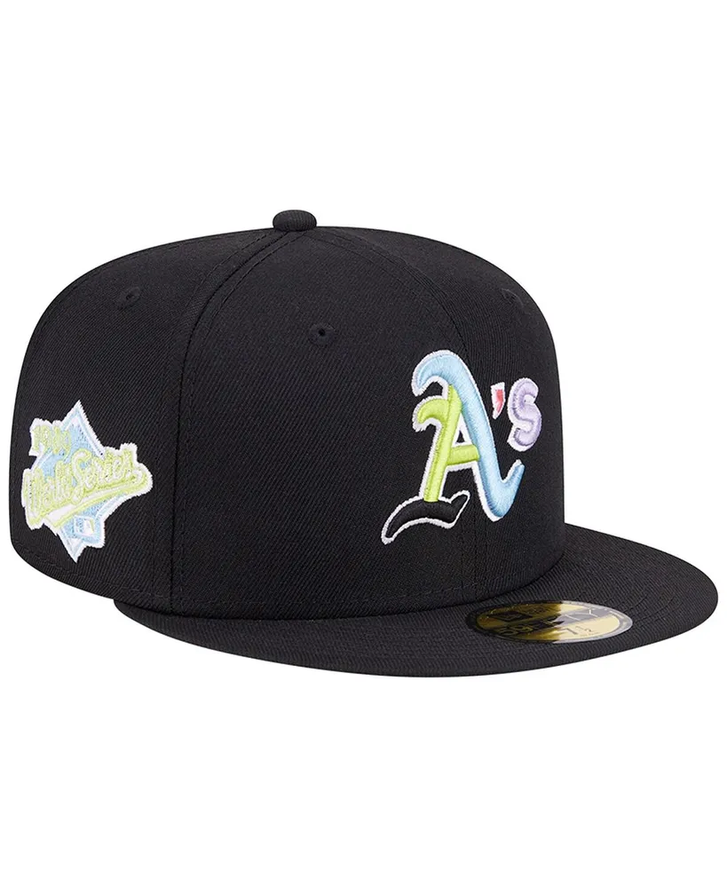 Men's New Era Black Oakland Athletics Multi-Color Pack 59FIFTY Fitted Hat