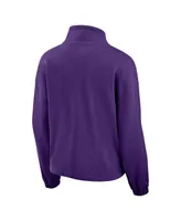 Women's Fanatics Purple Lsu Tigers Fleece Half-Zip Jacket