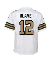 Big Boys Nike Chris Olave White New Orleans Saints Game Jersey