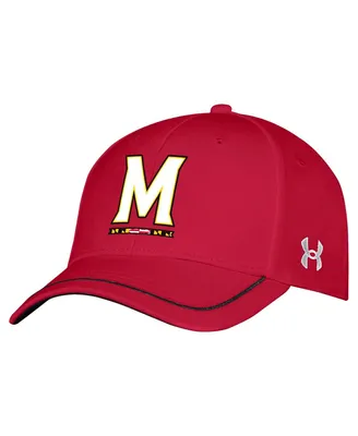 Youth Boys and Girls Under Armour Red Maryland Terrapins Blitzing Accent Performance Adjustable Hat
