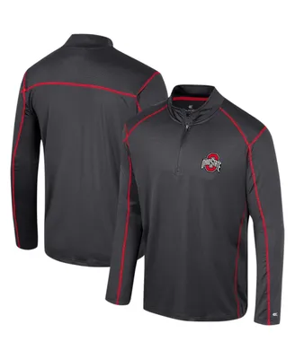 Men's Colosseum Black Ohio State Buckeyes Cameron Quarter-Zip Windshirt