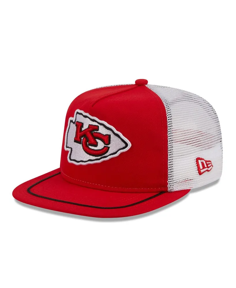 Men's New Era Red, White Kansas City Chiefs Original Classic Golfer Adjustable Hat