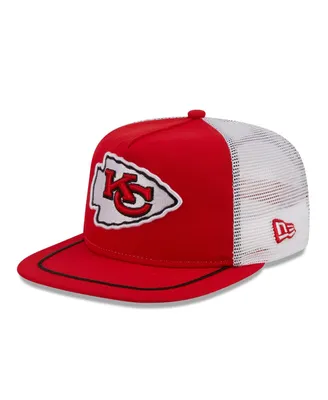 Men's New Era Red, White Kansas City Chiefs Original Classic Golfer Adjustable Hat