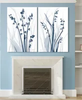 Empire Art Direct Radiant Blues 1 2 Frameless Free Floating Tempered Glass Panel Graphic Wall Art, 48" x 32" x 0.2" each