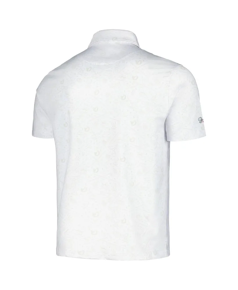 Men's Barstool Golf White Tour Championship Polo Shirt