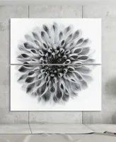 Empire Art Direct "Dahlia Ab" Frameless Free Floating Tempered Glass Panel Graphic Wall Art Set of 2, 72" x 36" x 0.2" Each