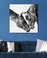 Empire Art Direct "Kindred Colts" Frameless Free Floating Tempered Glass Panel Graphic Wall Art, 38" x 38" x 0.2"