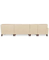 Closeout! Ashlinn 144" 5-Pc. Pastel Leather Sectional, Created for Macy's