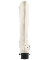 Journee Collection Women's Rhianah Wide Width Calf Block Heel Knee High Riding Boots