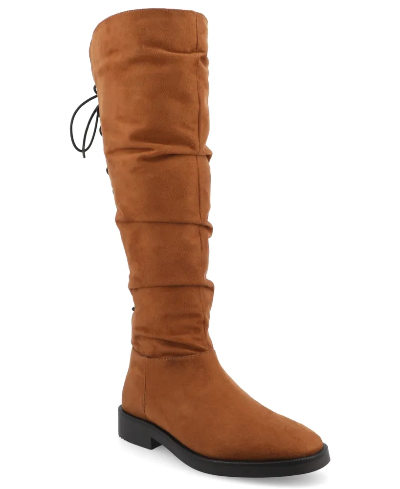 Journee Collection Women's Mirinda Tru Comfort Foam Stretch Knee High Regular Calf Boot