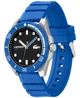 Lacoste Men's Finn Blue Silicone Strap Watch 44mm