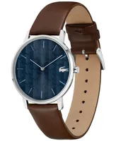 Lacoste Men's Crocorigin Quartz Brown Leather Strap Watch 40mm