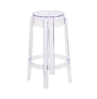 Emma+Oliver 25.75'' High Transparent Counter Height Stool