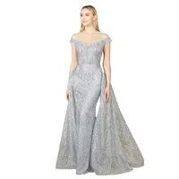Lara Women's Off Shoulder Overskirt Gown