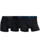 CR7 Men's Microfiber Blend Comfort Waistband Trunks, Pack of 3