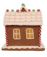 Kurt Adler 9" Battery-Operated Light Up Two Floor Gingerbread House