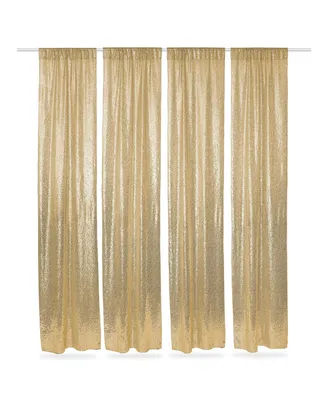 Lann's Linens (Set of 4) Sequin Backdrop Curtains