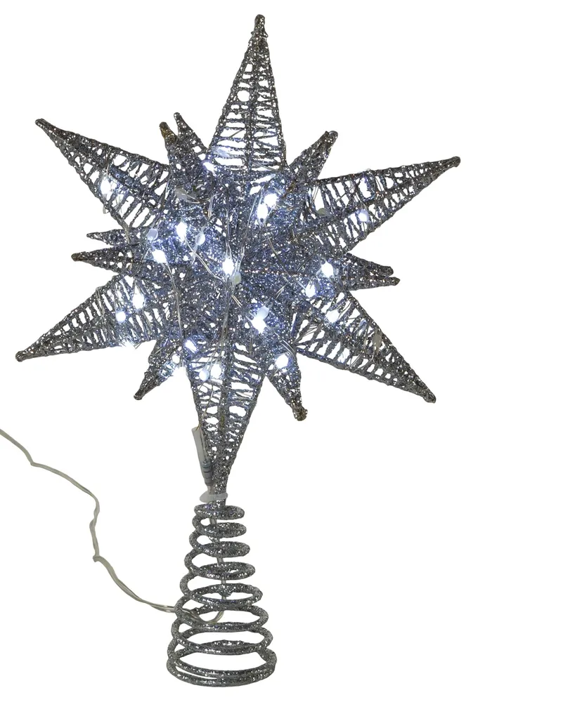 Kurt Adler 11" Pre-lit Twinkling Led 60-Light Starburst Tree Topper