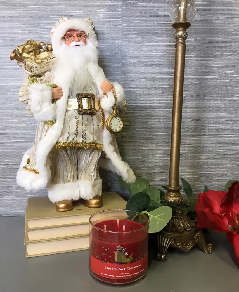 Santa's Workshop 15" Trimmed in Gold-Tone Claus