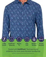 Society of Threads Men's Regular-Fit Non-Iron Performance Stretch Patchwork-Print Button-Down Shirt