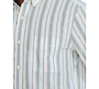 Nautica Men's Striped Long-Sleeve Button-Up Shirt